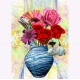 FRACTALIZATION GREETING CARD Blue Vase